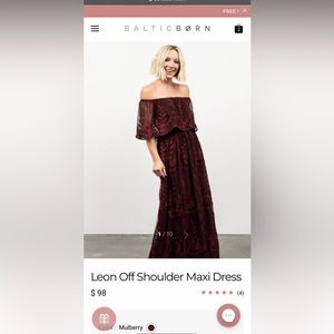 Baltic Born Leon Off Shoulder Maxi Dress